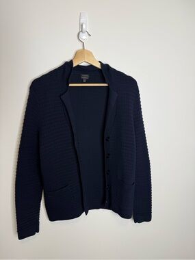 Talbots Merino Wool Blue Cardigan large